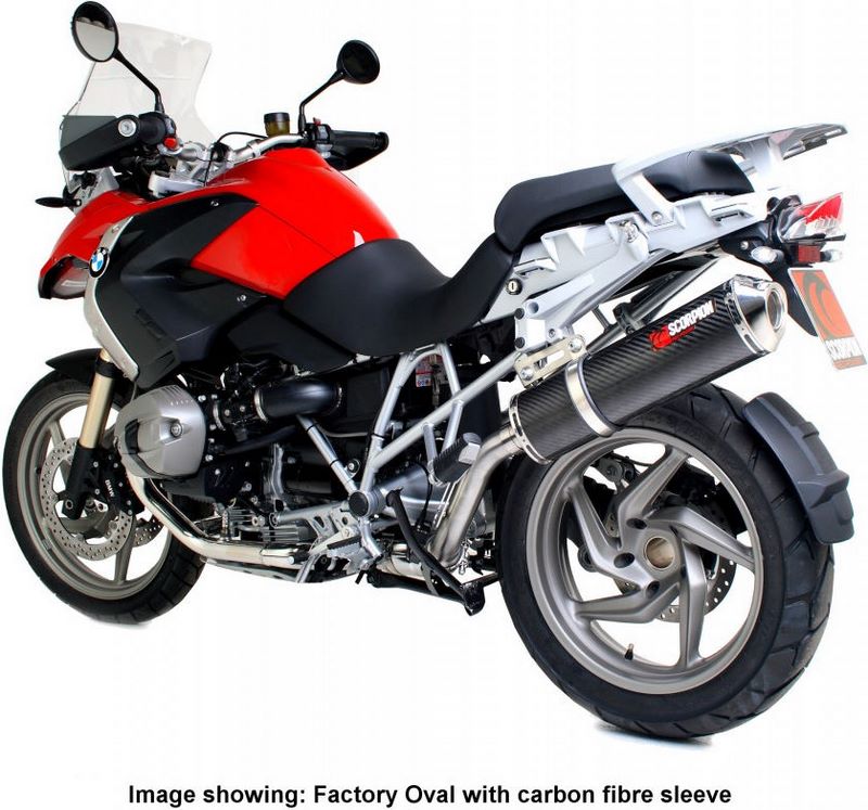 Scorpion / スコーピオンエキゾースト Factory オーバルスリップオン ステンレススリーブ BMW R1200 GS 10-12 2010 - 2012 | EBM65SEO