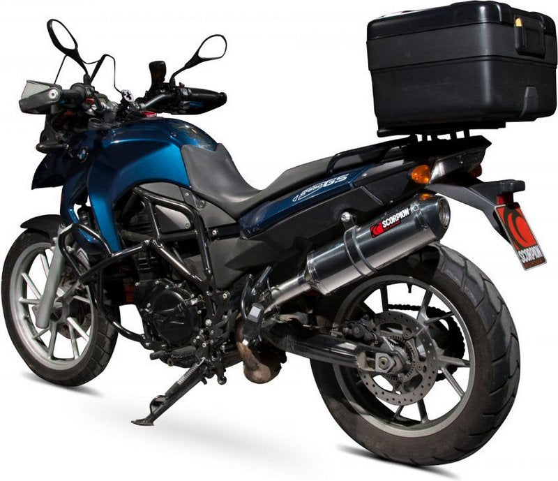 Scorpion / スコーピオンエキゾースト Factory オーバルスリップオン ステンレススリーブ eマーク BMW F650 GS 08-12 2008 - 2012 | EBM76SEO