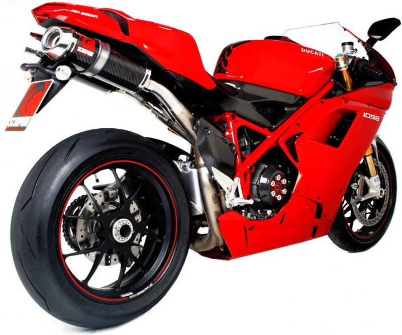 Scorpion / スコーピオンエキゾースト Factory オーバルスリップオン カーボンファイバースリーブ Ducati 1098/ 1098S/ 1098R 2007 - 2009 | EDI61CEO