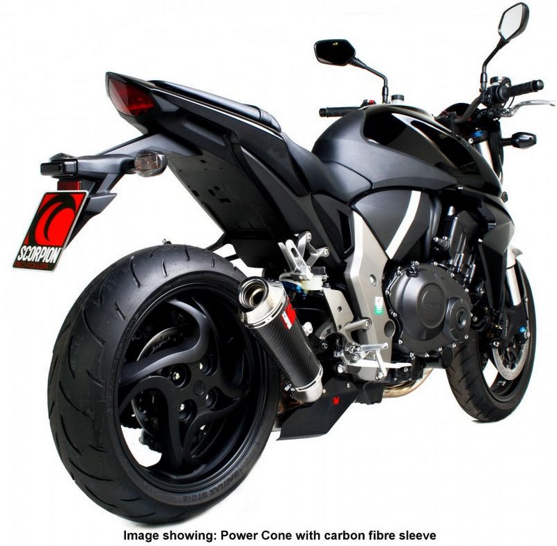 Scorpion / スコーピオンエキゾースト Power Cone (パワーコン)  スリップオン ステンレススリーブ eマーク Honda CB 1000 R 2008 - 2017 | | EHA101SEO