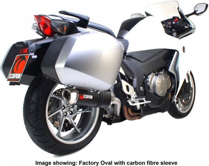 Scorpion / スコーピオンエキゾースト Factory オーバルスリップオン チタンスリーブ eマーク Honda VFR 1200 (With panniers) 2010 - | EHA105TEO