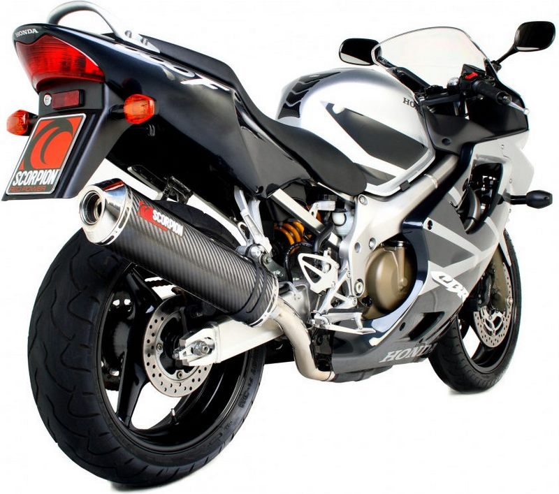 Scorpion / スコーピオンエキゾースト Factory オーバルスリップオン カーボンファイバースリーブ Honda CBR 600 Fi F4i 2001 - 2008 | EHA73CEO