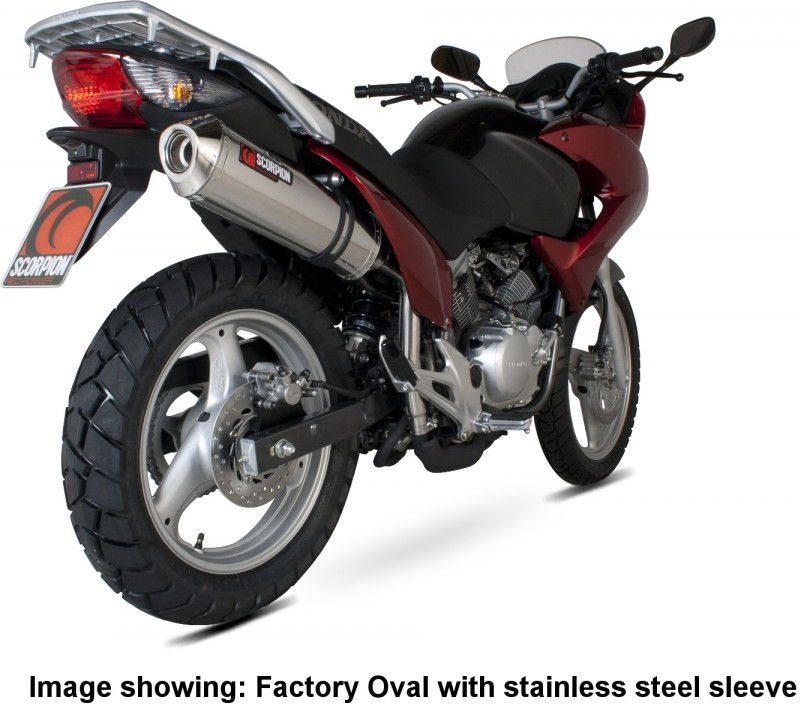 Scorpion / スコーピオンエキゾースト Factory オーバルスリップオン カーボンファイバースリーブ Honda Varadero XL 125 2007 - 2017 | EHA94CEO