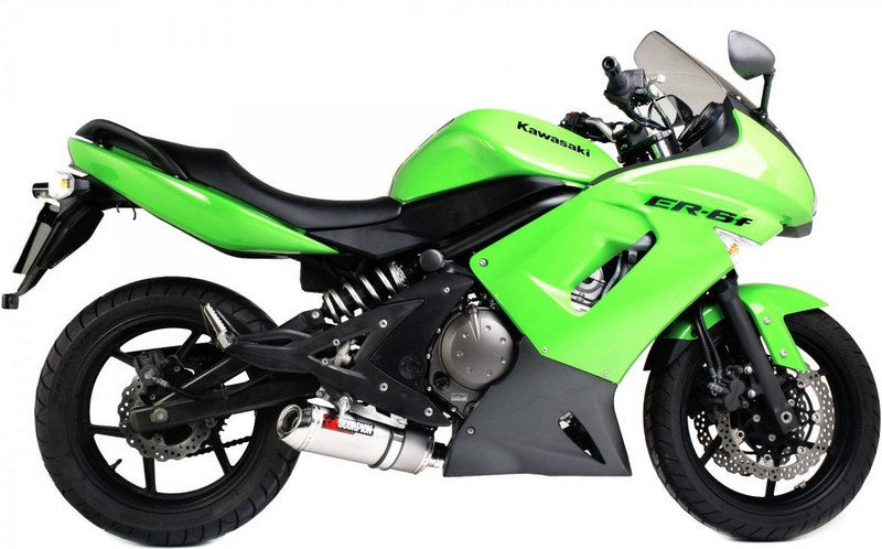 Scorpion / スコーピオンエキゾースト Factory オーバルスリップオン ステンレススリーブ eマーク Kawasaki ER6 F/N 06-11 2006 - 2011  | EKA74SEO
