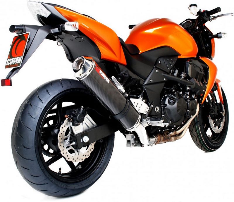 Scorpion / スコーピオンエキゾースト Factory オーバルスリップオン カーボンファイバースリーブ eマーク Kawasaki Z 750 07-12 2007 - 201 | EKA78CEO