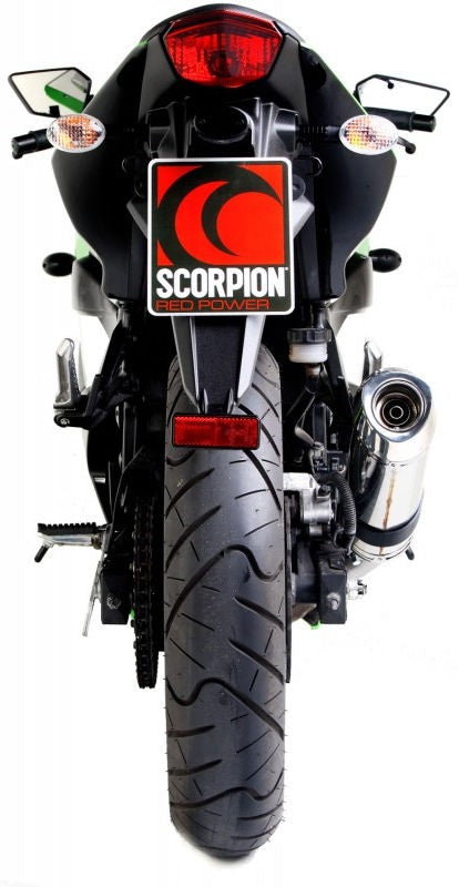 Scorpion / スコーピオンエキゾースト Factory オーバルスリップオン ステンレススリーブ eマーク Kawasaki Ninja 250R 2008 - 2012 | EKA84SEO