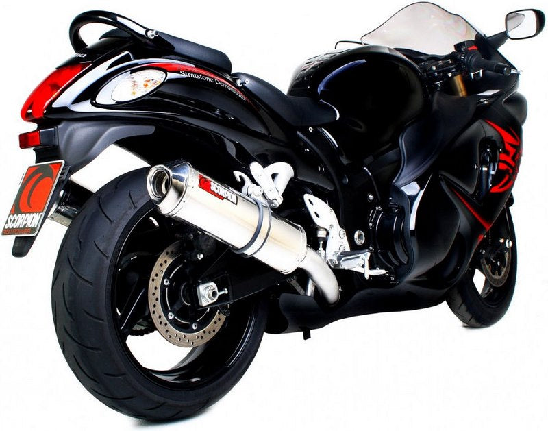 Scorpion / スコーピオンエキゾースト Factory オーバルスリップオン (ペア) ステンレススリーブ eマーク Suzuki GSX 1300R Hayabusa 08-C | ESI100SEO