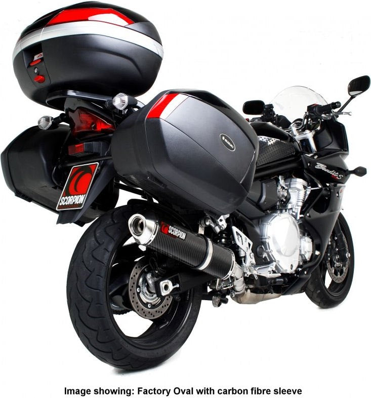 Scorpion / スコーピオンエキゾースト Factory ラウンドスリップオン カーボンファイバースリーブ eマーク Suzuki GSF 1250 Bandit GT 07-Cu | ESI108CEM