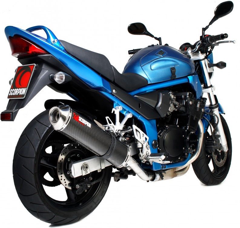 Scorpion / スコーピオンエキゾースト Factory オーバルスリップオン カーボンファイバースリーブ eマーク Suzuki GSF 600/650 Bandit 00-06 | ESI67CEO