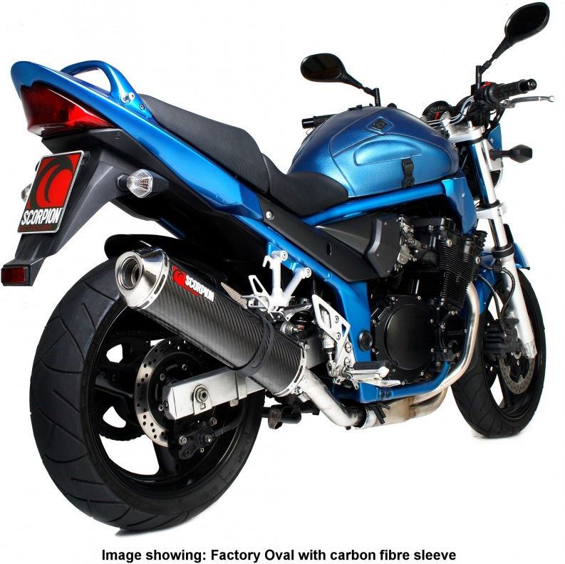 Scorpion / スコーピオンエキゾースト Factory ラウンドスリップオン ステンレススリーブ eマーク Suzuki GSF 600/650 Bandit 00-06 200 | ESI67SEM