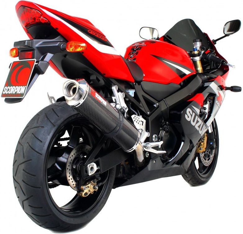 Scorpion / スコーピオンエキゾースト Factory オーバルスリップオン カーボンファイバースリーブ eマーク Suzuki GSX-R 600 00-05 2000 - 2 | ESI72CEO