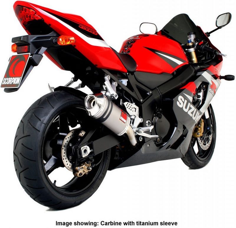 Scorpion / スコーピオンエキゾースト Carbine スリップオン ステンレススリーブ Suzuki GSX-R 600 00-05 1999 - 2005 | ESI91SSO