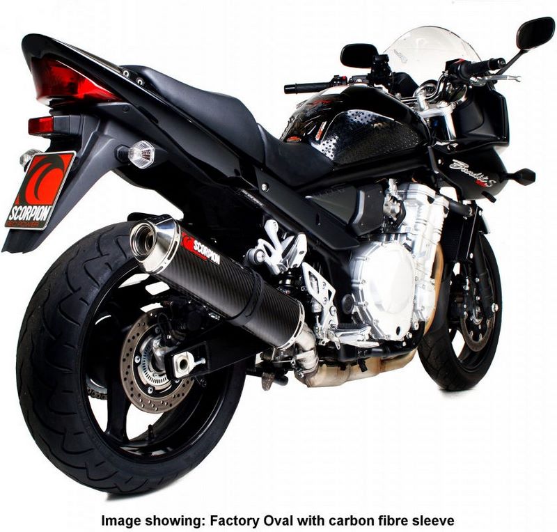 Scorpion / スコーピオンエキゾースト Factory ラウンドスリップオン ステンレススリーブ eマーク Suzuki GSF 1250 Bandit | ESI96SEM