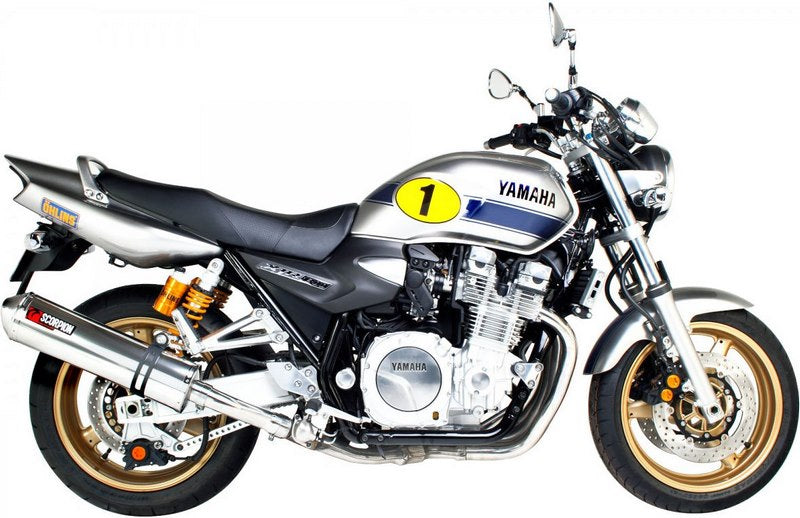 Scorpion / スコーピオンエキゾースト Factory オーバルスリップオン ステンレススリーブ eマーク Yamaha XJR 1300 07-Current 2007 - 2 | EYA80SEO