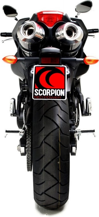 Scorpion / スコーピオンエキゾースト Factory オーバルスリップオン (ペア) カーボンファイバースリーブ eマーク Yamaha FZS 600 Fazer | EYA84CEO