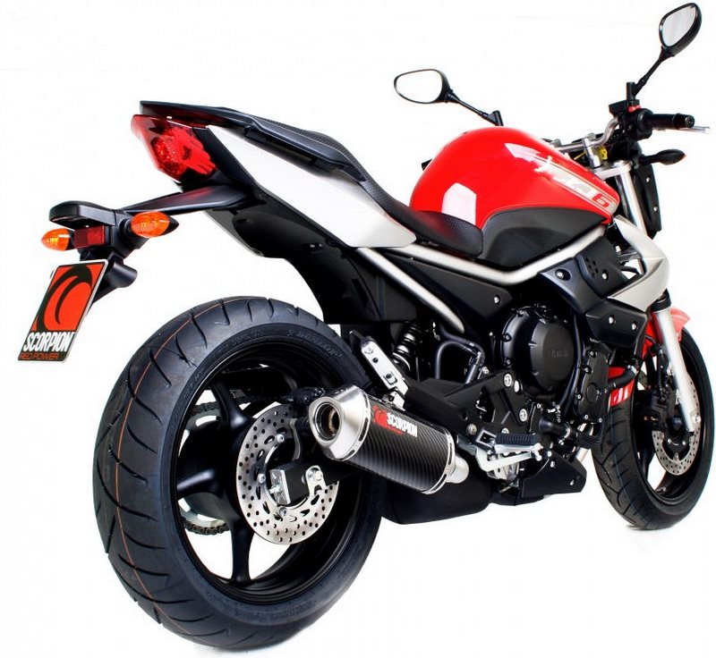 Scorpion / スコーピオンエキゾースト Factory オーバルスリップオン カーボンファイバースリーブ eマーク Yamaha XJ6 2009 - 2016 | EYA86CEO