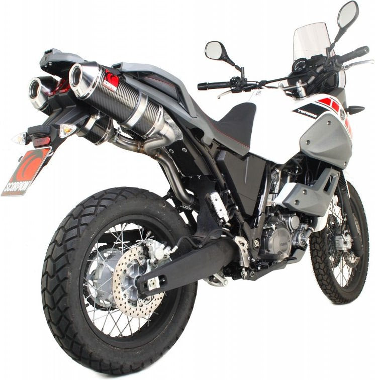 Scorpion / スコーピオンエキゾースト Factory オーバルスリップオン カーボンファイバースリーブ Yamaha XT 660Z Tenere 2008 - 2013 | EYA88CEO