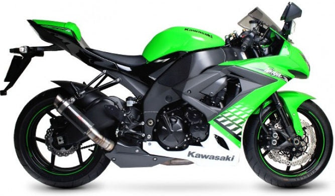 Scorpion / スコーピオンエキゾースト RP1-GP スリップオン カーボンファイバースリーブ eマーク Kawasaki Ninja ZX-10R 08-10 2008 - 2 | KA1000CEM