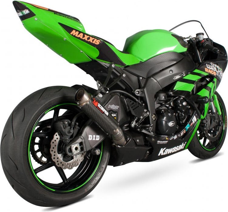 Scorpion / スコーピオンエキゾースト RP1-GP スリップオン カーボンファイバースリーブ eマーク Kawasaki Ninja ZX-6R 09-12 2009 - 20 | KA1001CEM