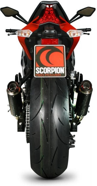 Scorpion / スコーピオンエキゾースト RP1-GP スリップオン (ペア) カーボンファイバースリーブ eマーク Kawasaki Z 1000 14-Current 2014 | KA1008CEM