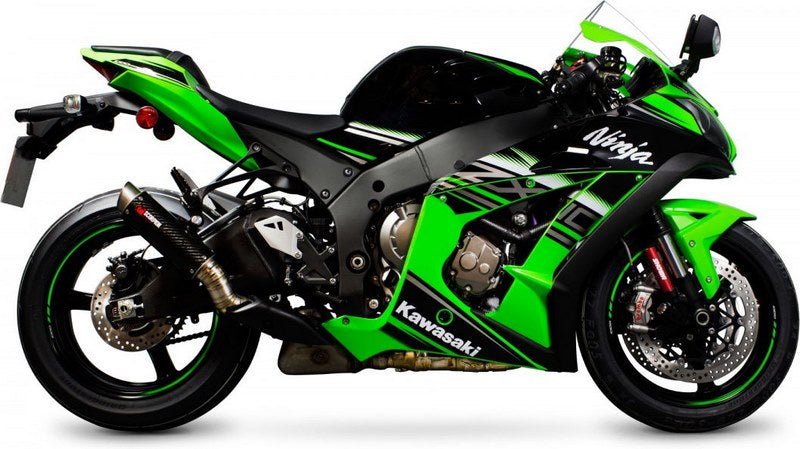 Scorpion / スコーピオンエキゾースト RP1-GP スリップオン カーボンファイバースリーブ eマーク Kawasaki Ninja ZX-10R 16-Current / Z | KA1012CEM