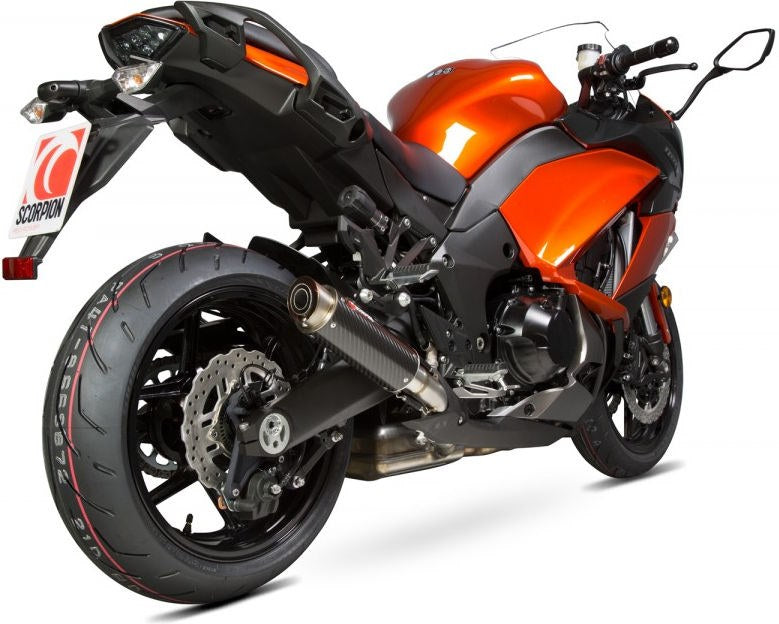 Scorpion / スコーピオンエキゾースト RP1-GP スリップオン カーボンファイバースリーブ (Does not fit with panniers) eマーク Kawasak | KA1014CEM