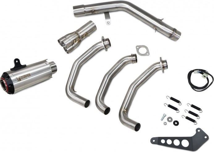 Scorpion Mufflers Red Power Full System Brushed Stainless Steel Sleeve | PYA116SYSSEO