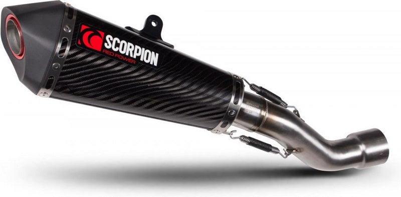SCORPION / スコーピオンマフラー Serket Taper スリップオン リムーバルキャタライザー カーボンファイバースリーブ EC 公認 | RDI66CEO