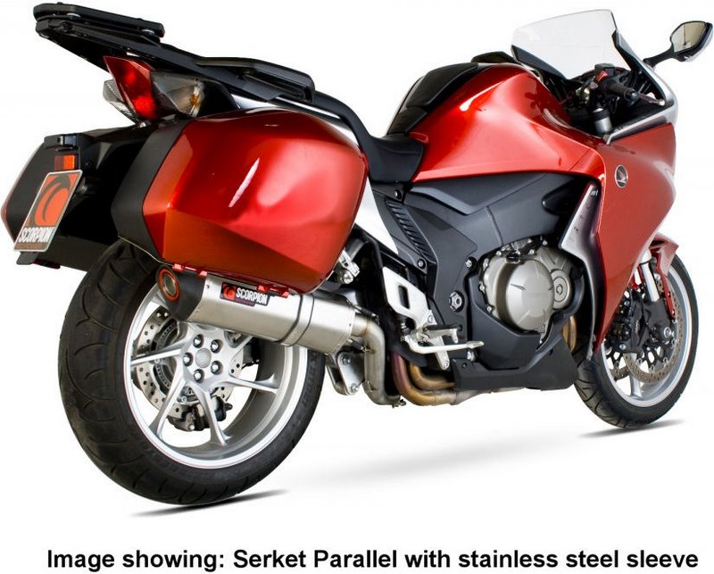Scorpion / スコーピオンエキゾースト Serket スリップオン カーボンファイバースリーブ (fits to models with panniers) eマーク | RHA105CEO