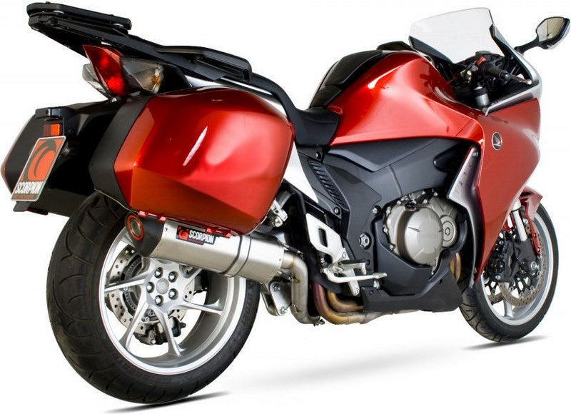 Scorpion / スコーピオンエキゾースト Serket スリップオン ステンレススリーブ（パニア付属バイク接続可） eマーク Honda VFR 1200 (With pannie | RHA105SEO