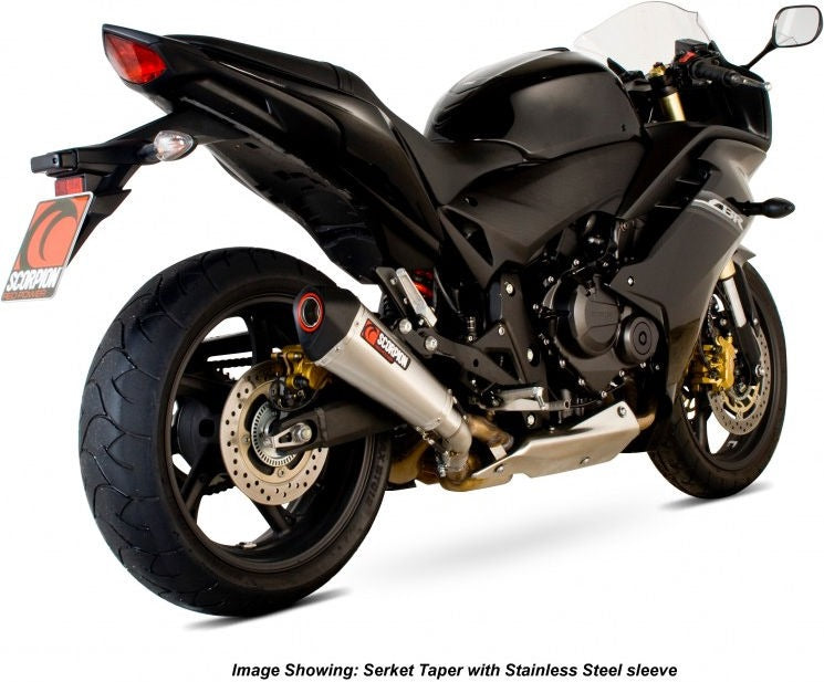 Scorpion / スコーピオンエキゾースト Serket （Taper）テーパースリップオン カーボンファイバースリーブ eマーク Honda CBR 600 F 201 | RHA153CEO