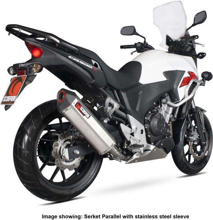 Scorpion / スコーピオンエキゾースト Serket スリップオン カーボンファイバースリーブ eマーク Honda CB 500 F/X 2013-2015 2013 - 20 | RHA160CEO