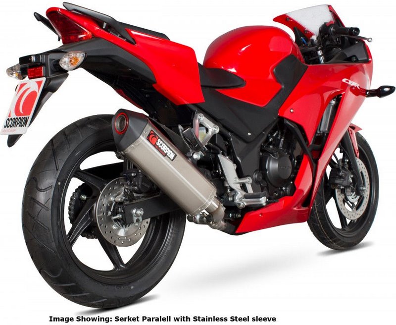 Scorpion / スコーピオンエキゾースト Serket スリップオン カーボンファイバースリーブ Honda CBR 300 R 2014 - 2018 | RHA166CEO