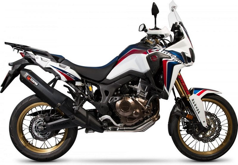Scorpion / スコーピオンエキゾースト Serket スリップオン ブラックセラミックコーティングスリーブ eマーク Honda CRF 1000 L Africa Twin 2 | RHA173BCER