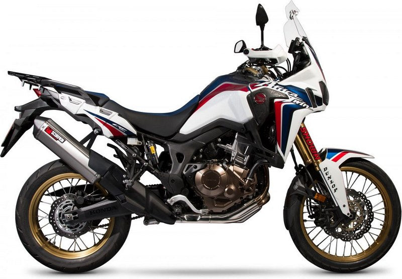 Scorpion / スコーピオンエキゾースト Serket スリップオン  ステンレススリーブ eマーク Honda CRF1000L 2015 - 2018 | RHA173SEO