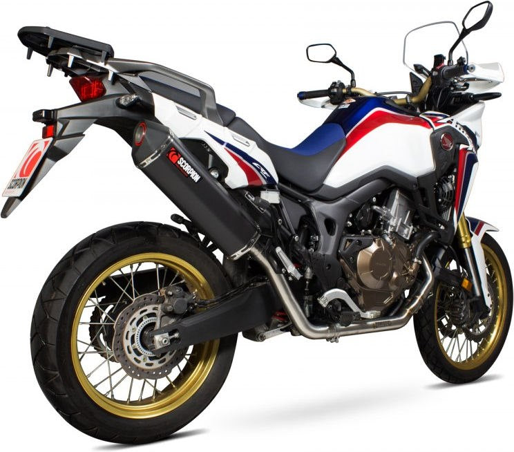 Scorpion / スコーピオンエキゾースト Serket フルシステム ブラックセラミックコーティングスリーブ Honda CRF 1000 L Africa Twin 2015 - 2017 | | RHA173SYSBCER