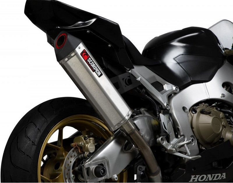 Scorpion / スコーピオンマフラー Serket Track スリップオン ステンレス スリーブ ブラッシュ仕上げ (非EU認証) | RHA181SEO