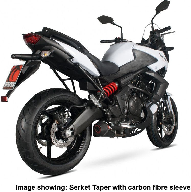 Scorpion / スコーピオンエキゾースト Serket （Taper）テーパースリップオン ステンレススリーブ eマーク Kawasaki Versys 650 07-14 200 | RKA103SEO