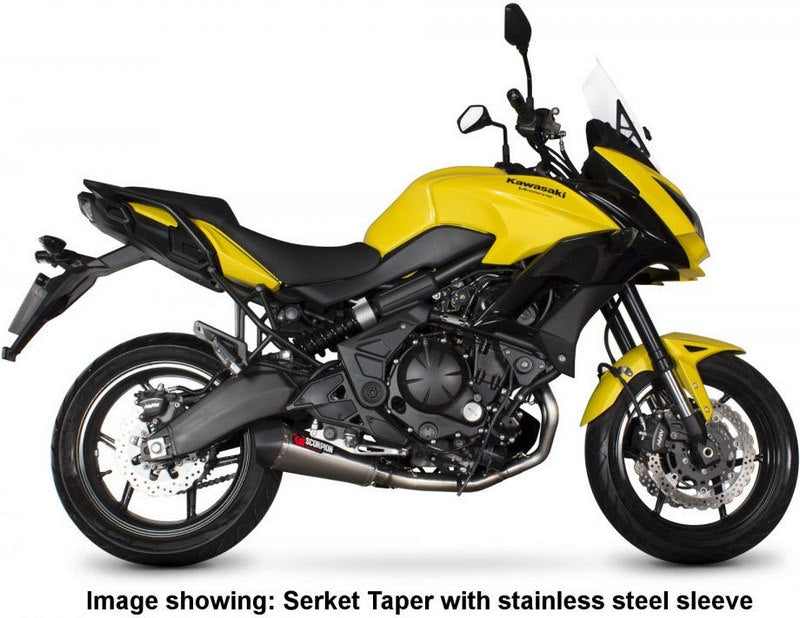 Scorpion / スコーピオンエキゾースト Serket テーパーフルシステム カーボンファイバースリーブ Kawasaki Versys 650 2015 - 2018 | RKA110SYSCEO