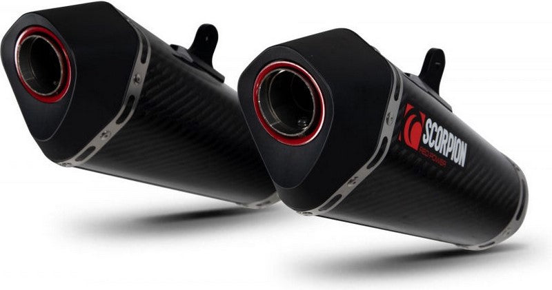 Scorpion / スコーピオンマフラー Serket Taper スリップオン (ペア) カーボン スリーブ (非EU認証) | RKA131CEO