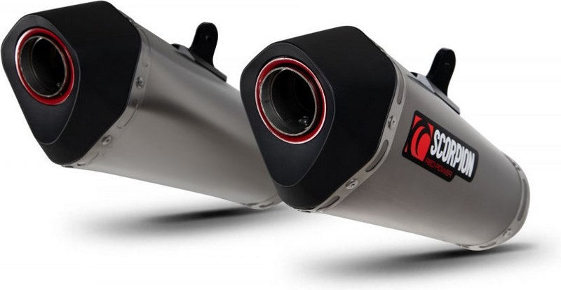 Scorpion / スコーピオンマフラー Serket Taper スリップオン (ペア) チタン スリーブ (非EU認証) | RKA131TEO