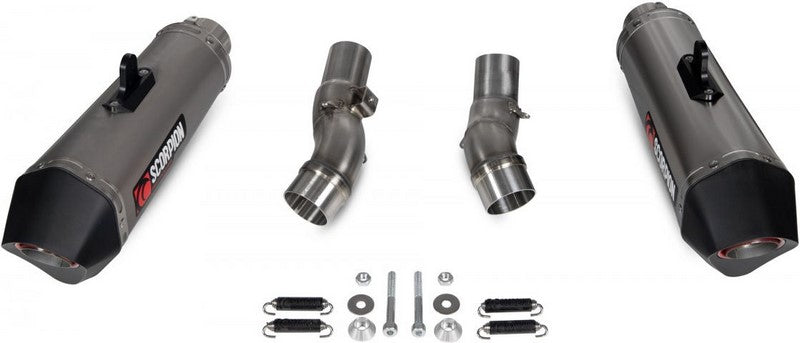 Scorpion / スコーピオンマフラー Serket Taper スリップオン (ペア) チタン スリーブ (非EU認証) | RKA131TEO