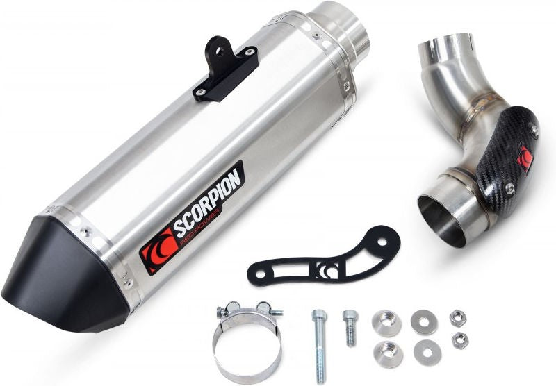 Scorpion / スコーピオンマフラー Serket Parallel スリップオン ステンレス スリーブ ブラッシュ仕上げ  パニアケース装着車対応 (非EU認証) | RKA137SEO