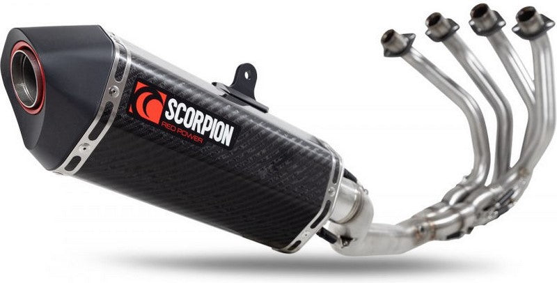 Scorpion / スコーピオンマフラー Serket Parallel フルシステム  カーボン スリーブ (非EU認証) | RKA140SYSCEO