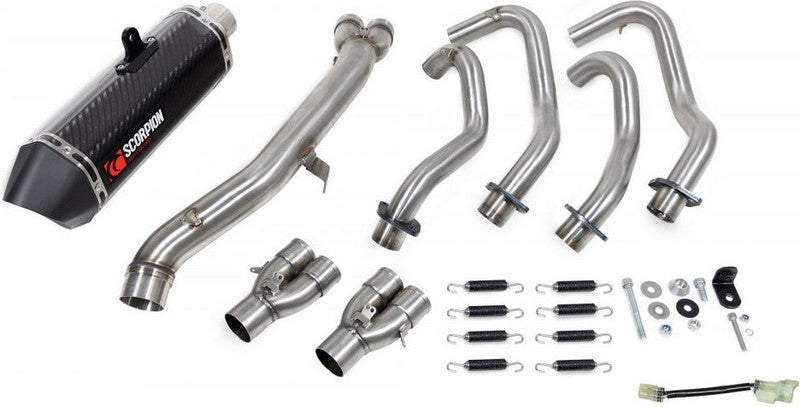 Scorpion / スコーピオンマフラー Serket Parallel フルシステム  カーボン スリーブ (非EU認証) | RKA140SYSCEO