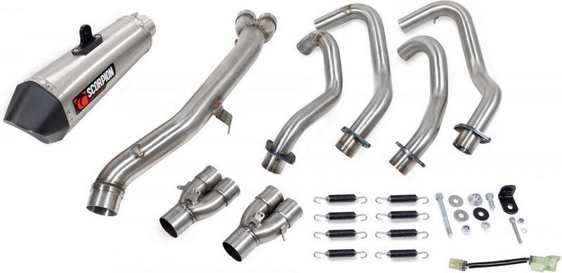 Scorpion / スコーピオンマフラー Serket Taper フルシステム ステンレス スリーブ ブラッシュ仕上げ (非EU認証) | RKA141SYSSEO
