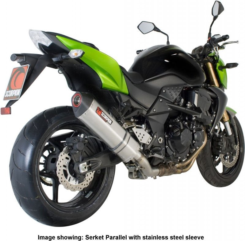 Scorpion / スコーピオンエキゾースト Serket スリップオン カーボンファイバースリーブ eマーク Kawasaki Z 750 2007 - 2012 | RKA78CEO