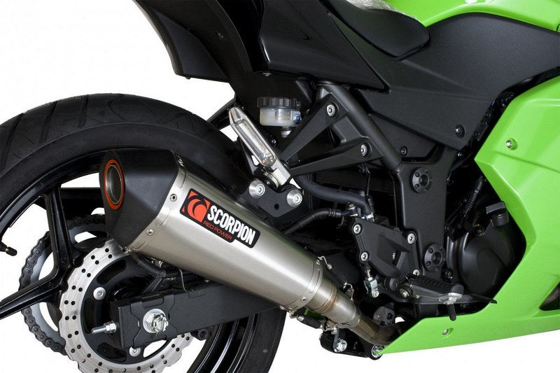 Scorpion / スコーピオンエキゾースト Serket （Taper）テーパースリップオン ステンレススリーブ eマーク Kawasaki Ninja 250R 2008 - 20 | RKA84SEO