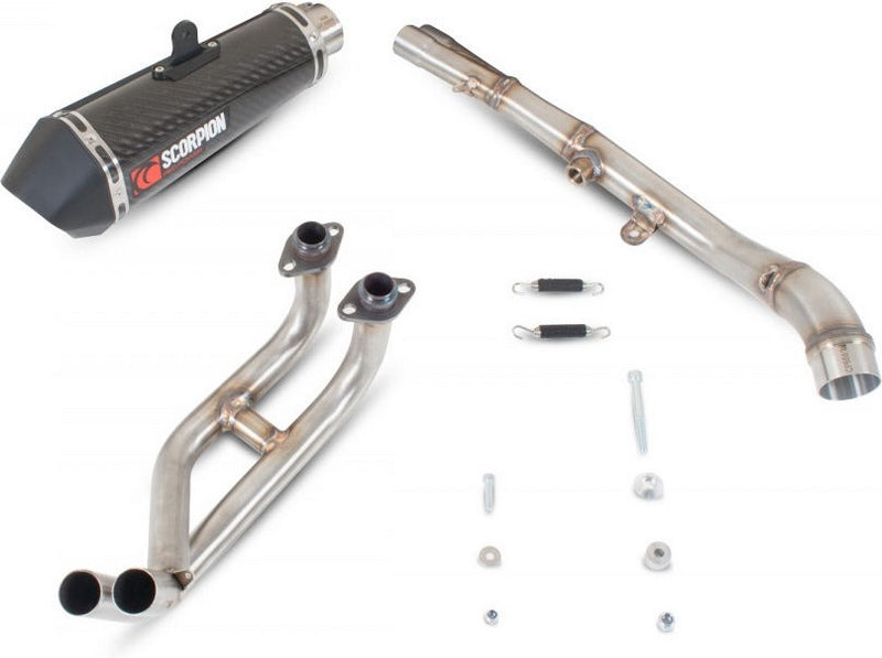 Scorpion / スコーピオンエキゾースト Serket テーパーフルシステム カーボンファイバースリーブ Kawasaki 250R 2008 - 2012 | RKA84SYSCEO