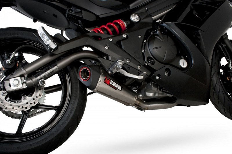 Scorpion / スコーピオンエキゾースト Serket テーパーフルシステム ステンレススリーブ eマーク Kawasaki ER6 F/N 12-Current 2012 - 2 | RKA90SYSSEO
